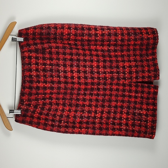 Wool Blend Tweed 2 Piece Suit Blazer Skirt Set Y2K Lined Size 12 Jones NY - Picture 7 of 15